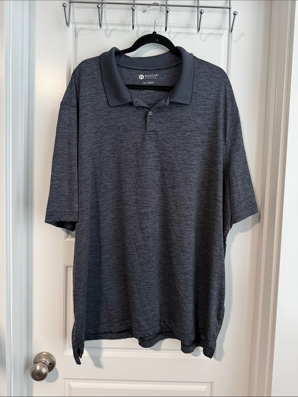 Haggar Men's Charcoal Heather Polo